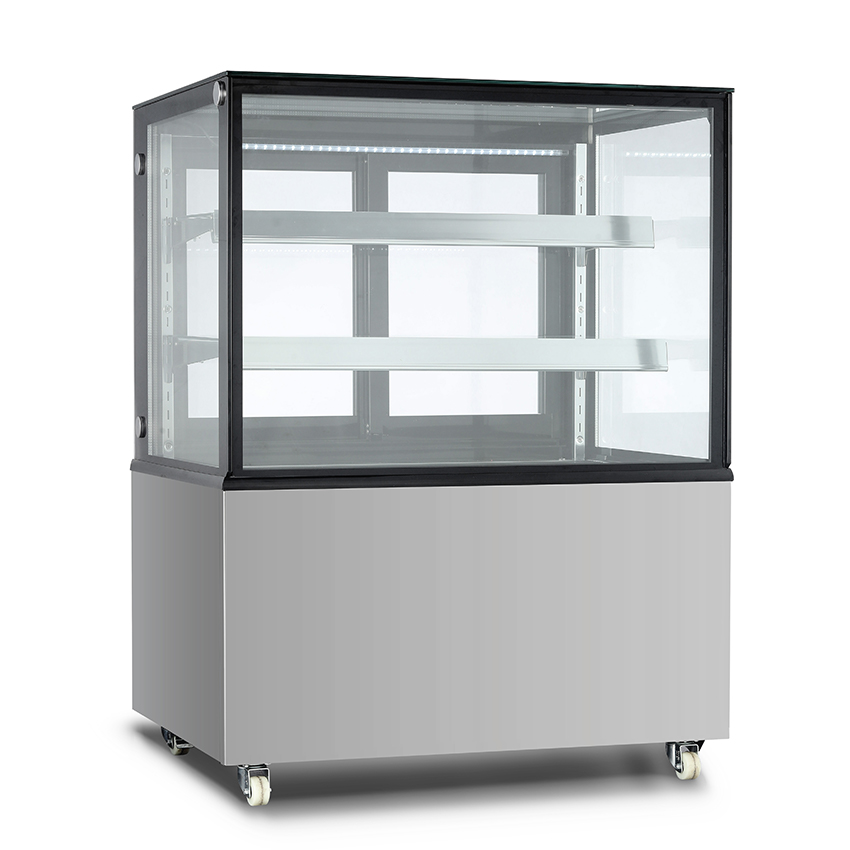 Low noise tabletop refrigerated display cabinet