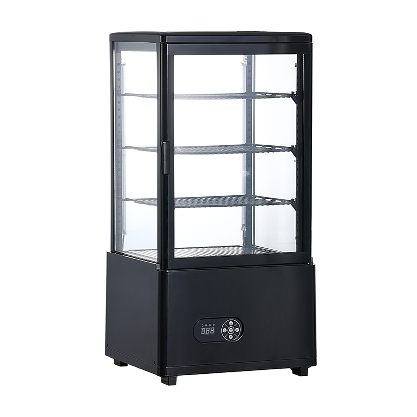 Low noise tabletop refrigerated display cabinet