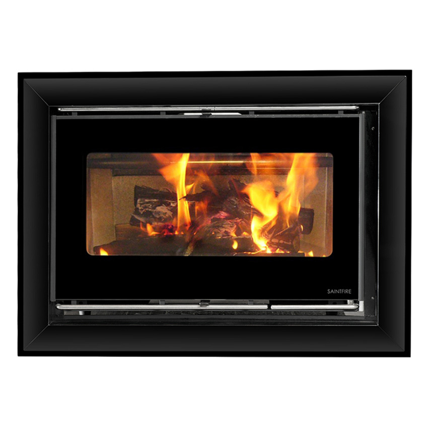 Rectangular ultra-thin real fire fireplace