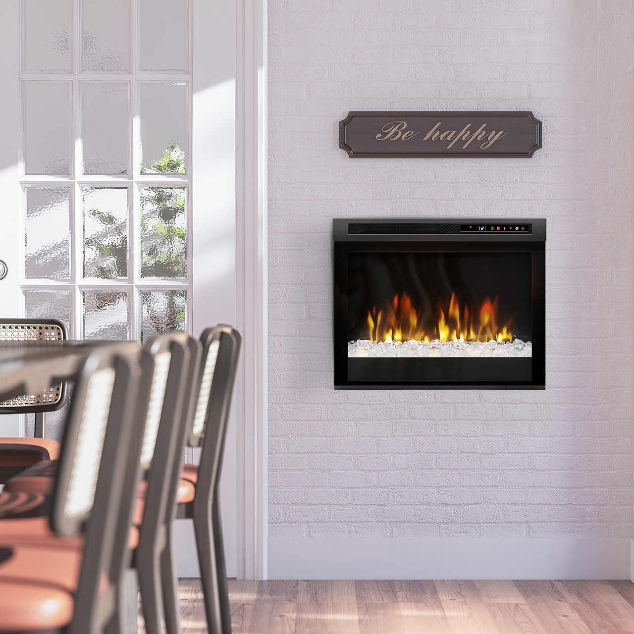 Embedded stove core fireplace