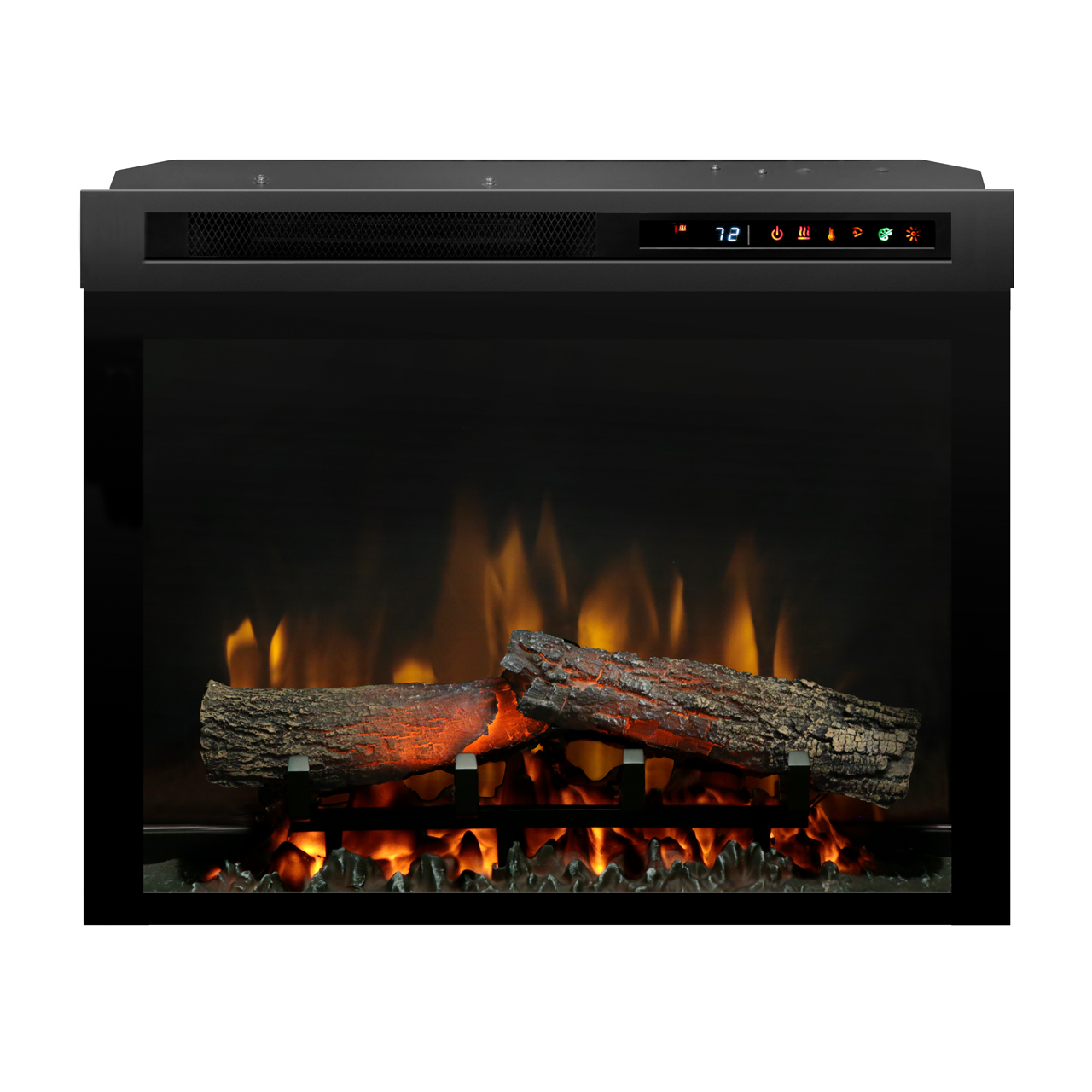 Embedded energy-efficient fireplace core